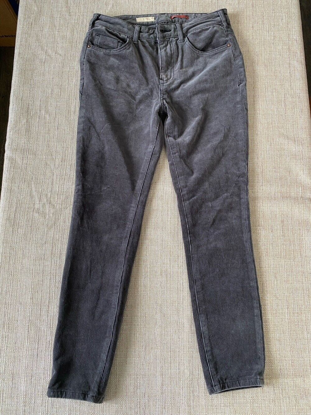ANTHROPOLOGIE PILCRO Pants Women's Grey Skinny HIGH-RISE Corduroy Jeans 28